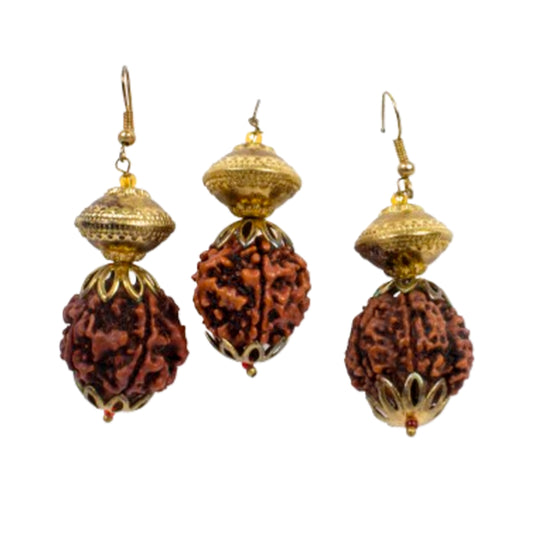 Rudraksha Pendant Set - natural Rudraksha bead jewellery by Sambridhhi