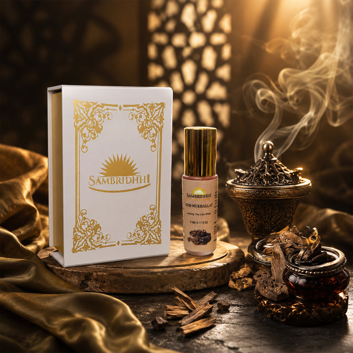 Oud Mukhallat Attar - alcohol-free long-lasting attar perfume oil, view 2