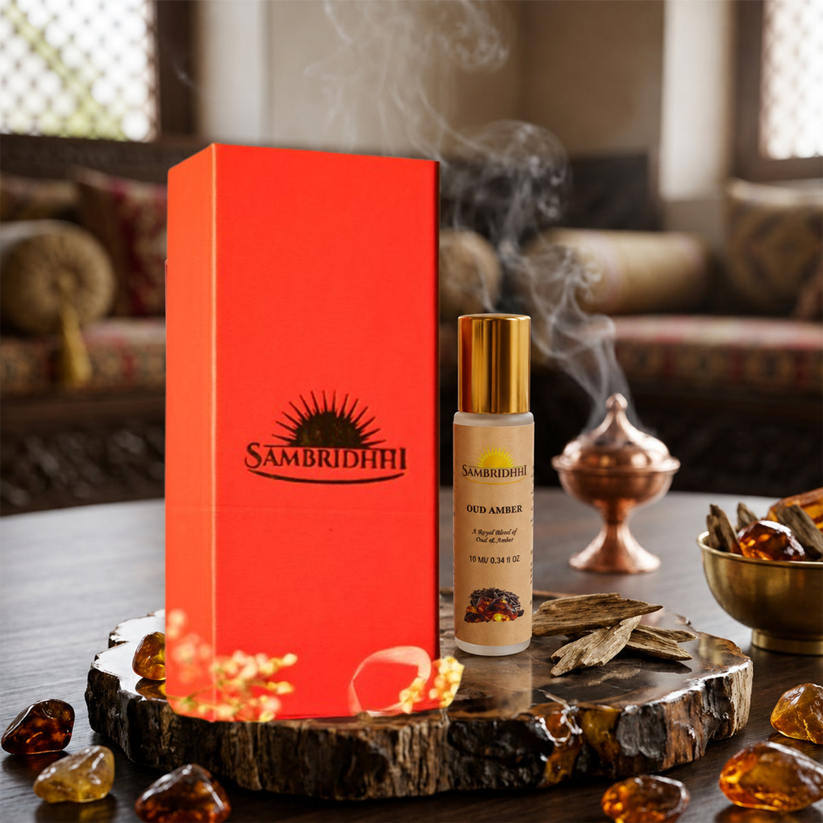 Oud Amber Attar - alcohol-free long-lasting attar perfume oil, view 6
