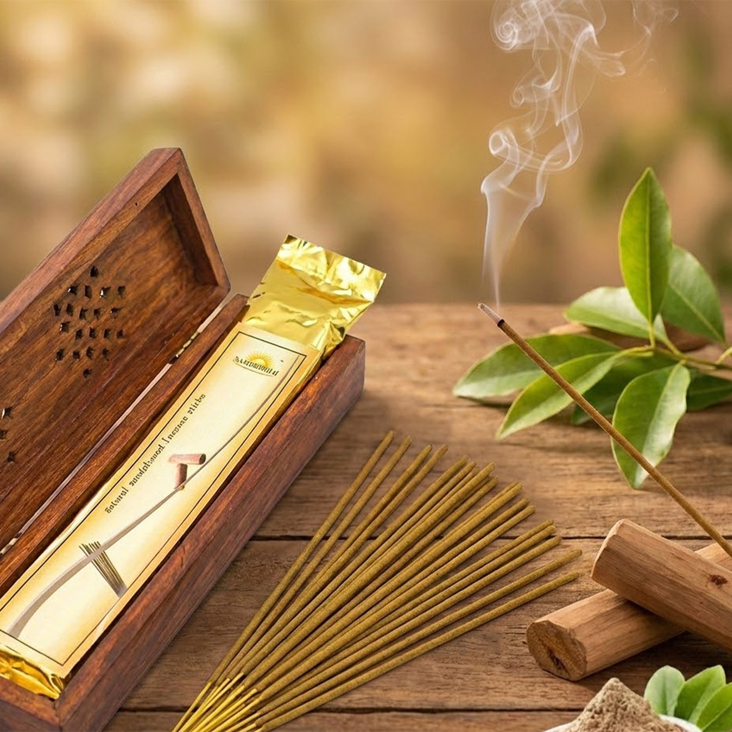 Sandalwood Incense Sticks (Wooden Box)