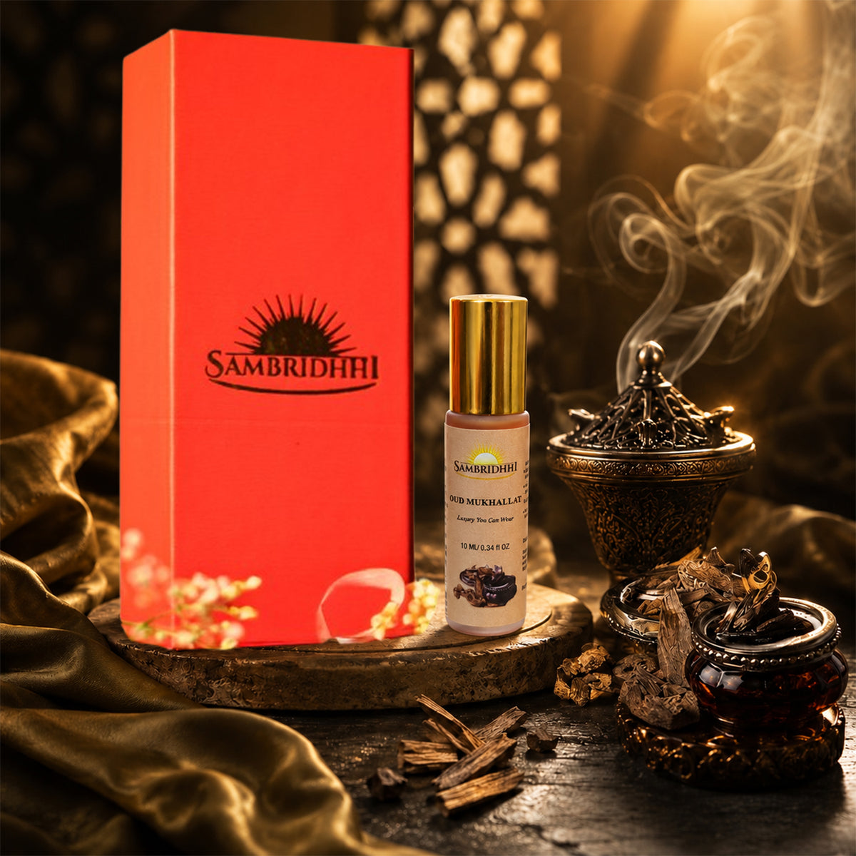 Oud Mukhallat Attar - alcohol-free long-lasting attar perfume oil, view 6