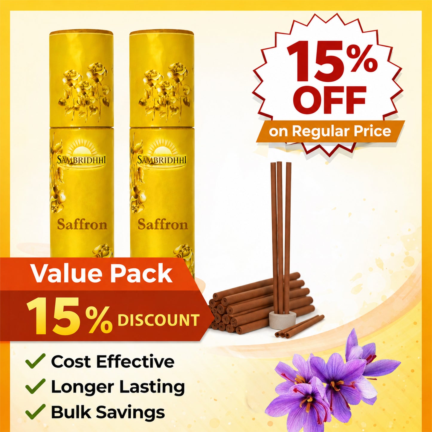 Saffron Bambooless Incense