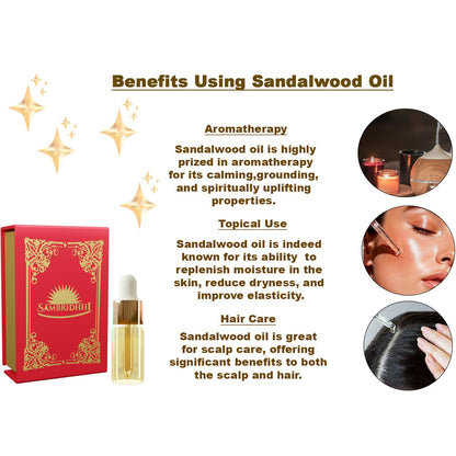 Pure Sandalwood Oil (100% Natural & Ayurvedic Grade)