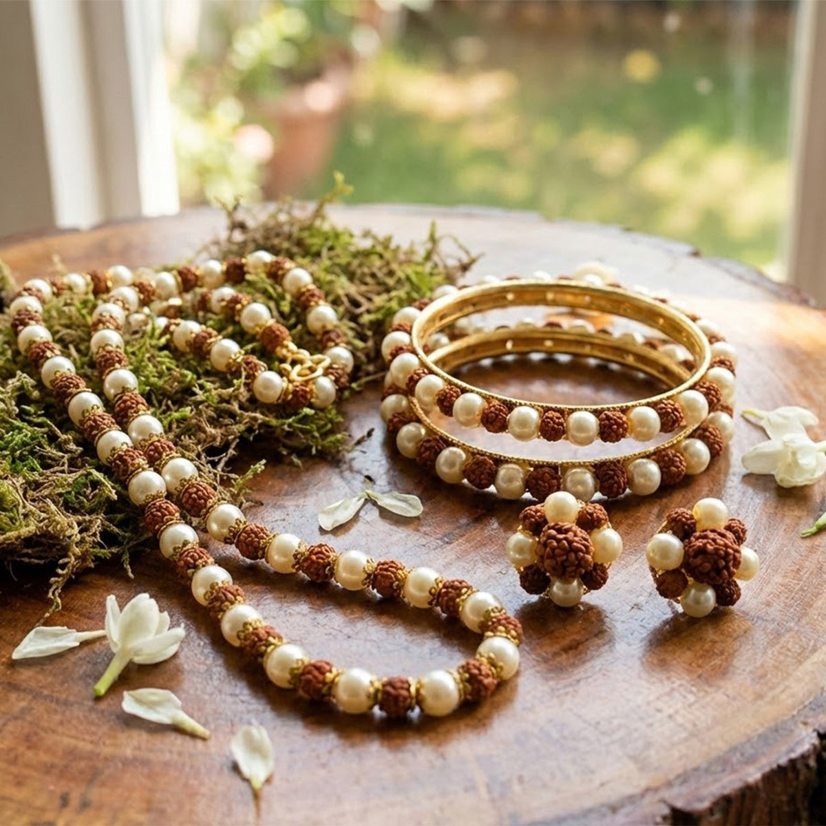 Rudraksha Jewellery Set