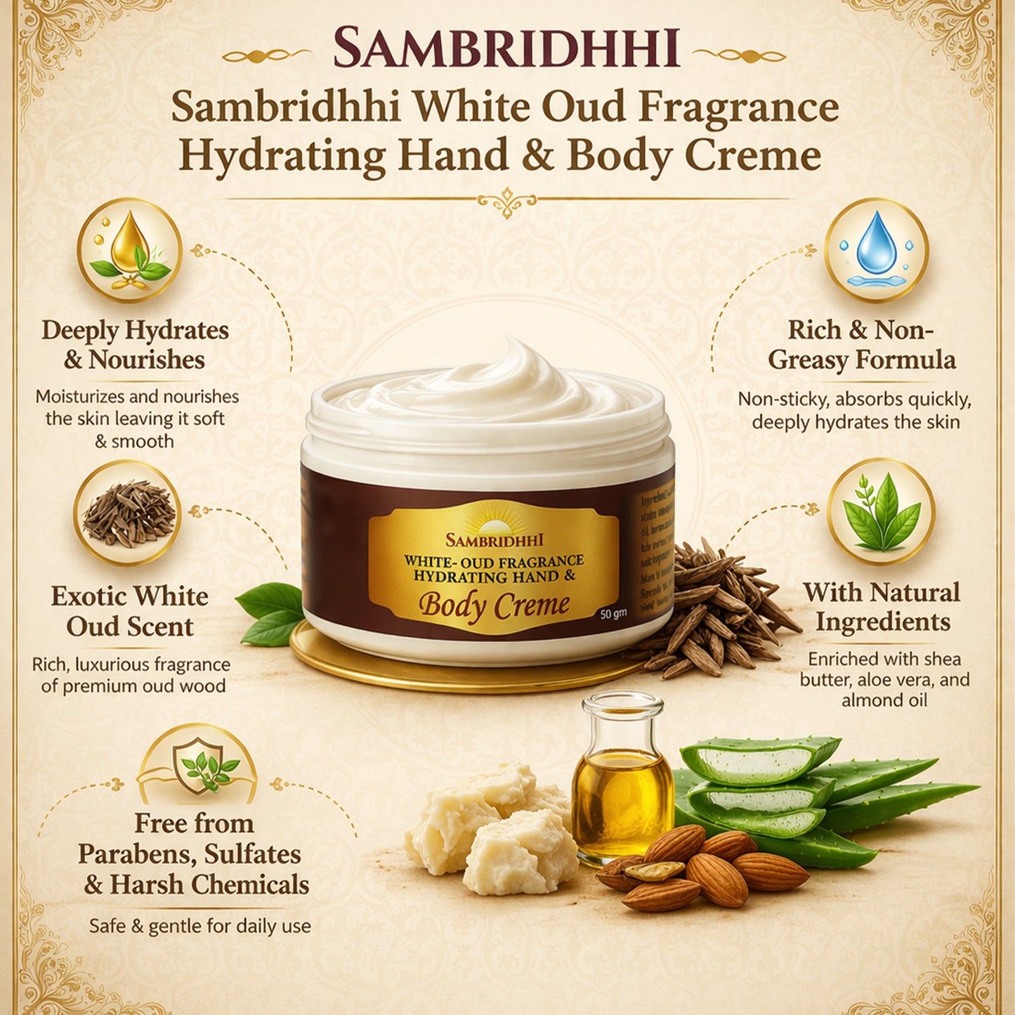 White Oud Hand & Body Crème