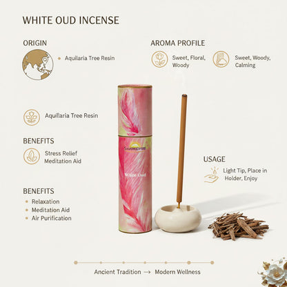 White Oud Bambooless Incense