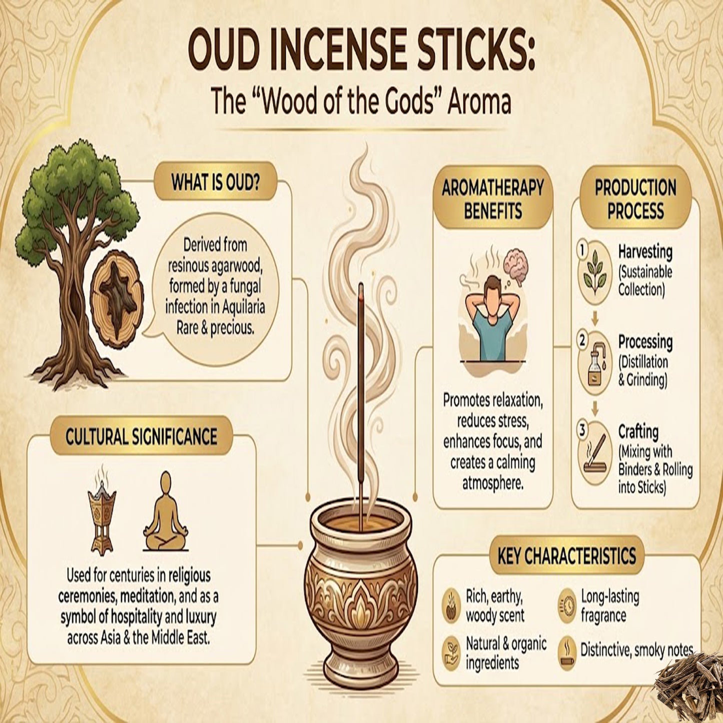 Oud Incense Sticks (Wooden Box)