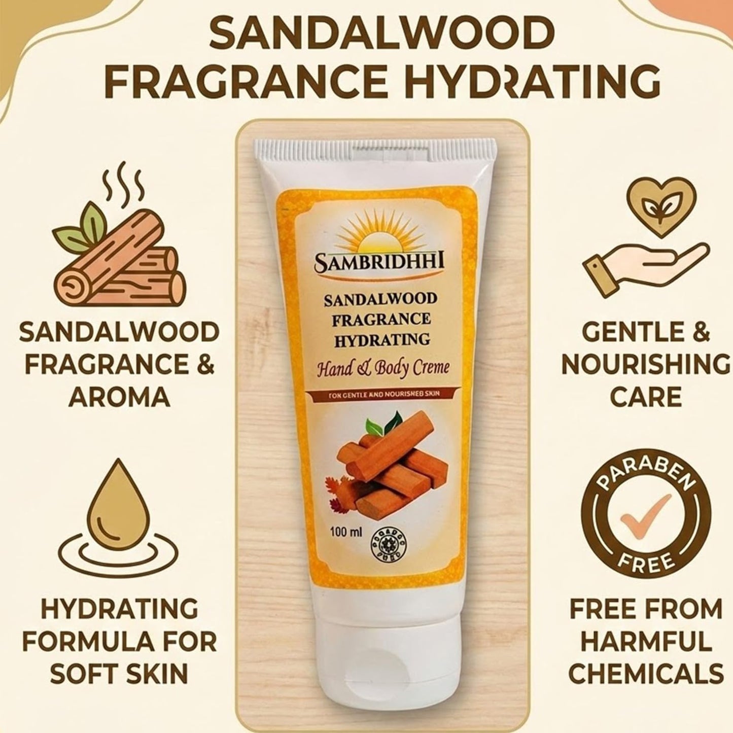 Sandalwood Fragrance Hand & Body Crème
