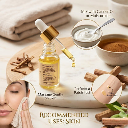 Pure Sandalwood Oil (100% Natural & Ayurvedic Grade)