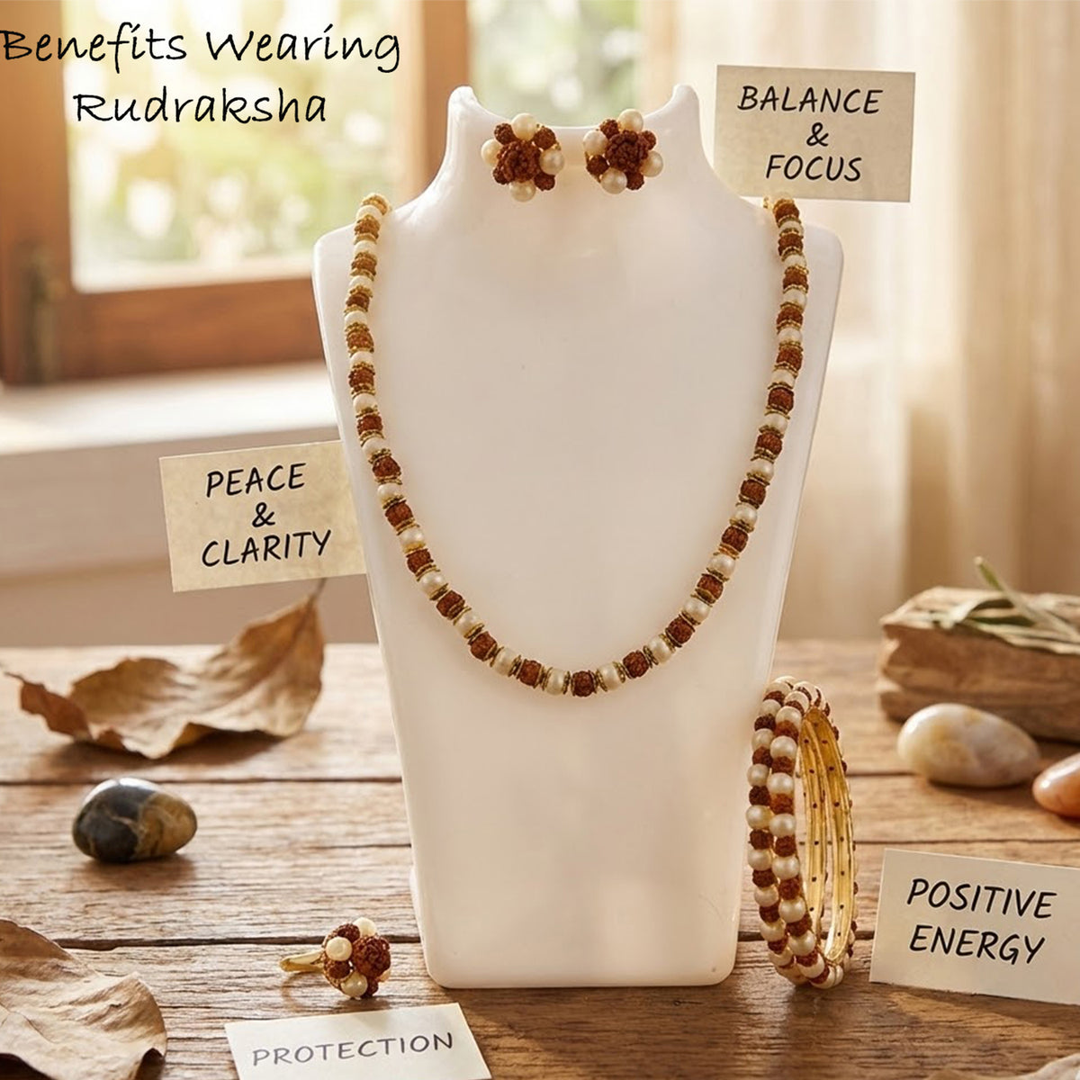 Rudraksha Jewellery Set