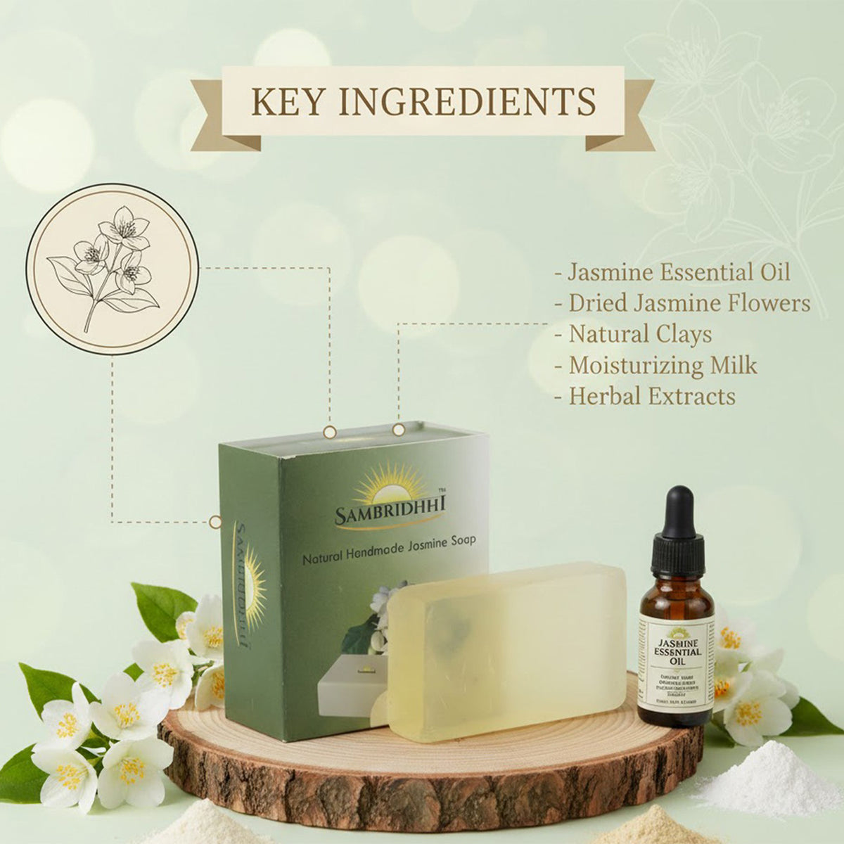 Handmade Jasmine Bath Soap