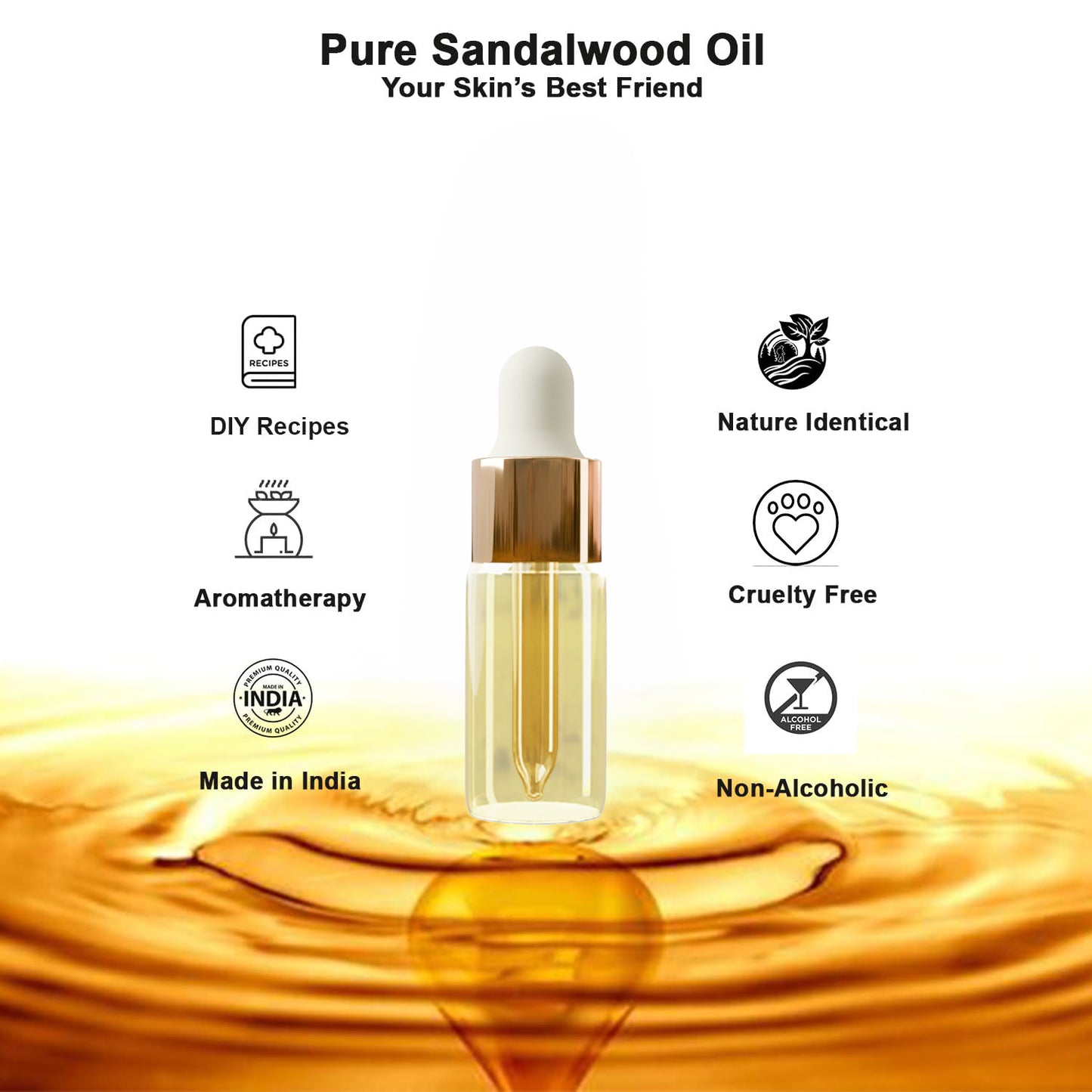 Pure Sandalwood Oil (100% Natural & Ayurvedic Grade)