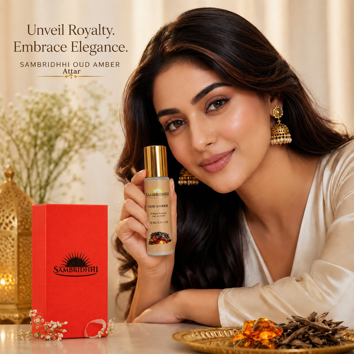 Oud Amber Attar - alcohol-free long-lasting attar perfume oil, view 7