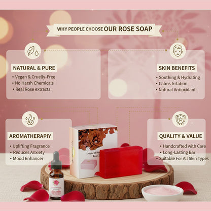 Natural Handcrafted Rose Soap Bar