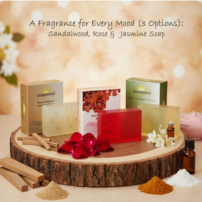Natural Handcrafted Sandalwood Soap Bar - gentle cleansing handmade soap for daily bath, view 7