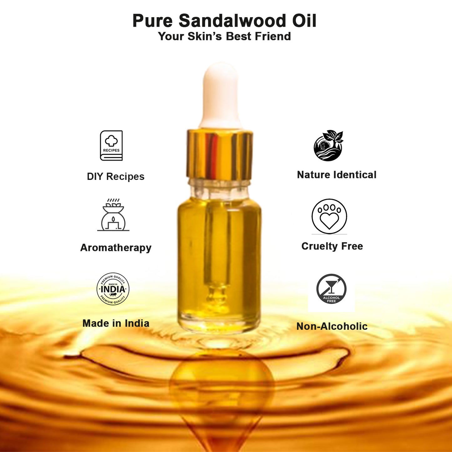 Pure Sandalwood Oil (100% Natural & Ayurvedic Grade)