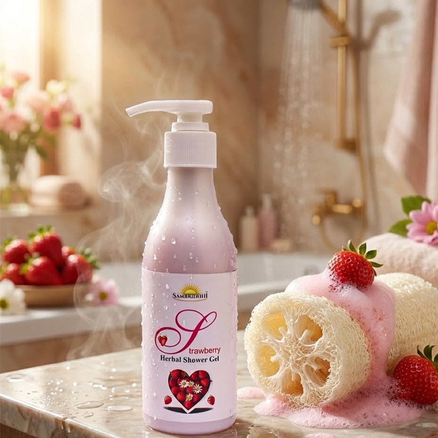 Strawberry Herbal Shower Gel